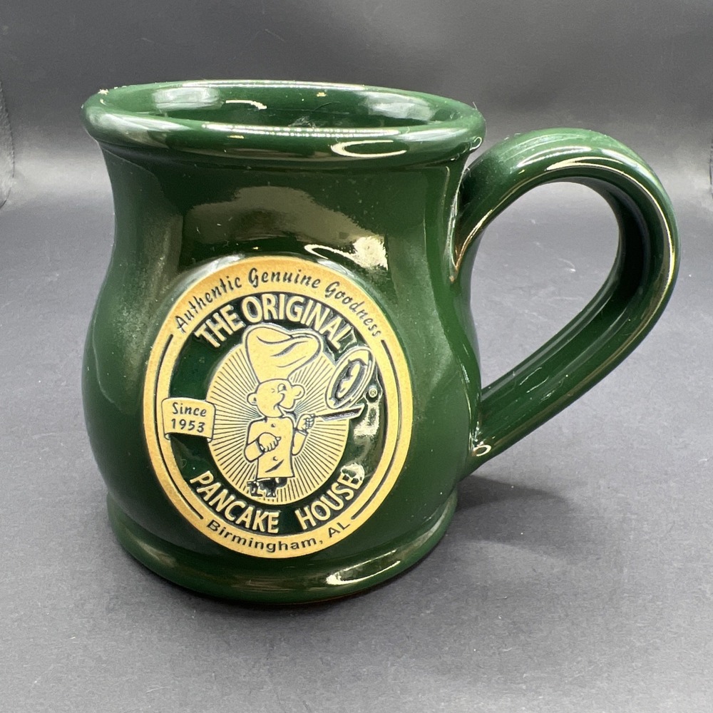2014 Deneen Pottery The Original Pancake House Green Birmingham Al Coffee Mug